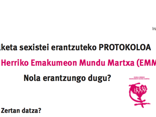 EUSKAL HERRIKO EMAKUMEON MARTXA. Protocolo ante agresiones sexistas